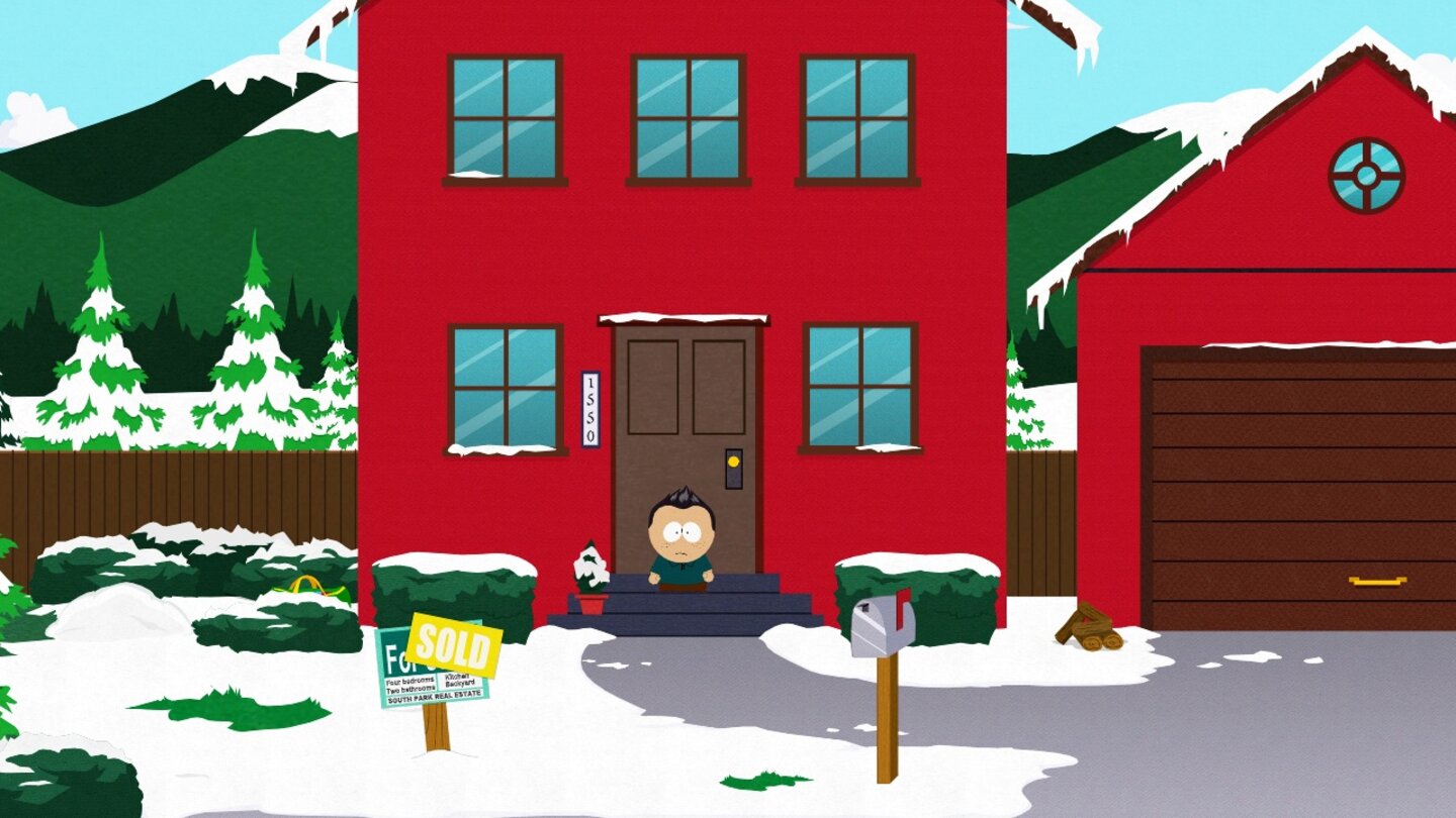South Park: Der Stab der WahrheitMan bestimmt das Aussehen des Charakters selbst. Über den Editor lassen sich etliche Kombinationen zusammenstellen. Dieser Junge ist nur ein Beispiel.