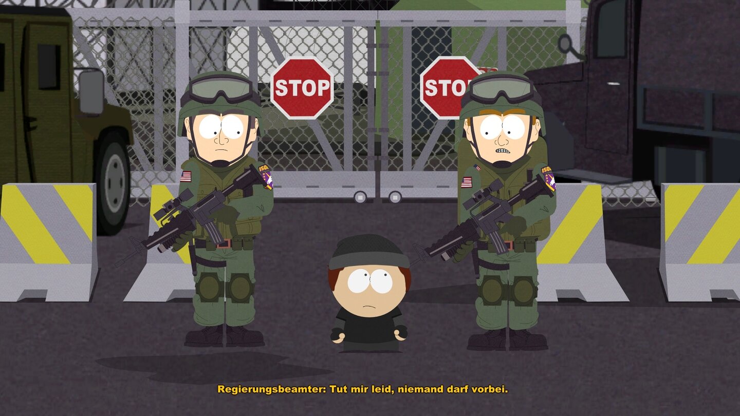 South Park: Der Stab der WahrheitDiese beiden Herren handeln im Auftrag der Regierung, die eine gigantische Vertuschungsaktion gestartet hat.