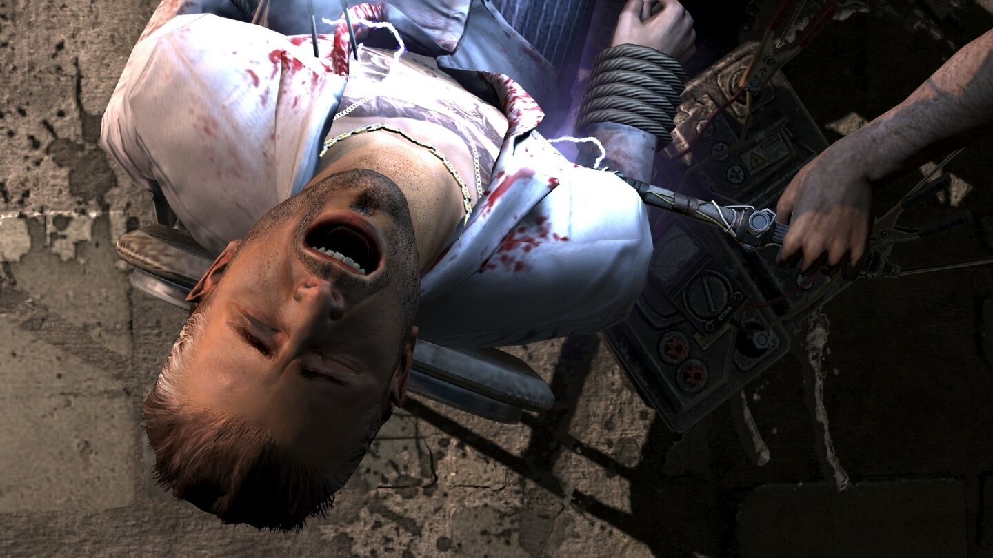 Splinter Cell: Blacklist (PC-Screenshots)Schau mal einer guck, der nette Herr Kobin im Kreis der örtlichen Foltergruppe.