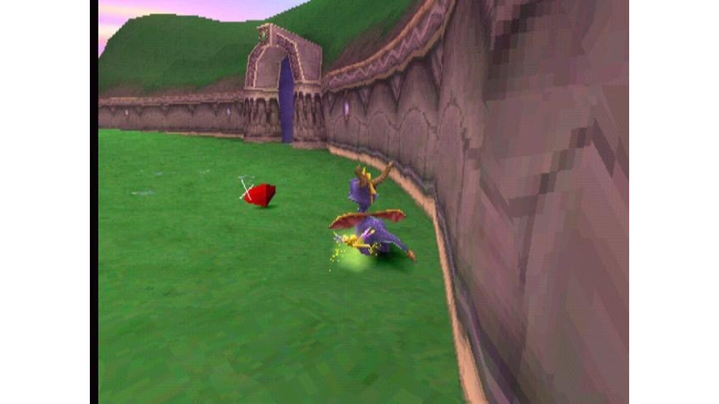 Like Mario eats gold, Spyro eats those little red pieces (also green, blue and transparent ones, which cost more)