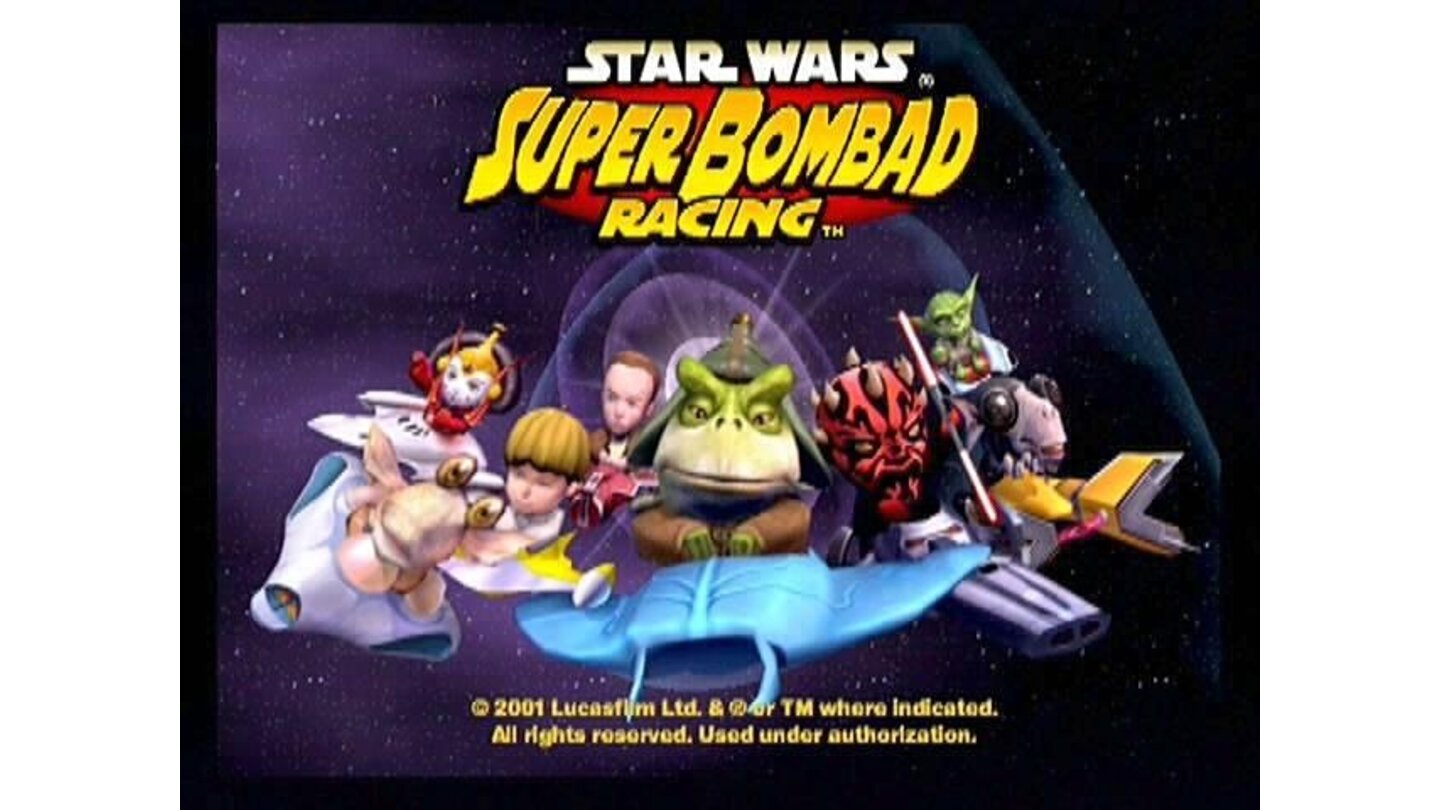 Yousa thinken yousa fasta than a Gungan!?! Boss Nass takes center stage on the title screen.