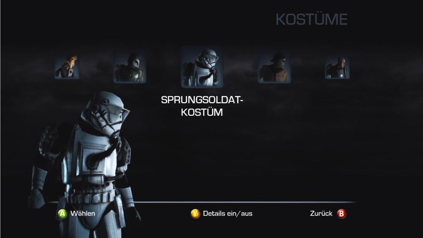 Star Wars: The Force Unleashed 2Freispielbares Outfit: Sprungsoldat-Kostüm