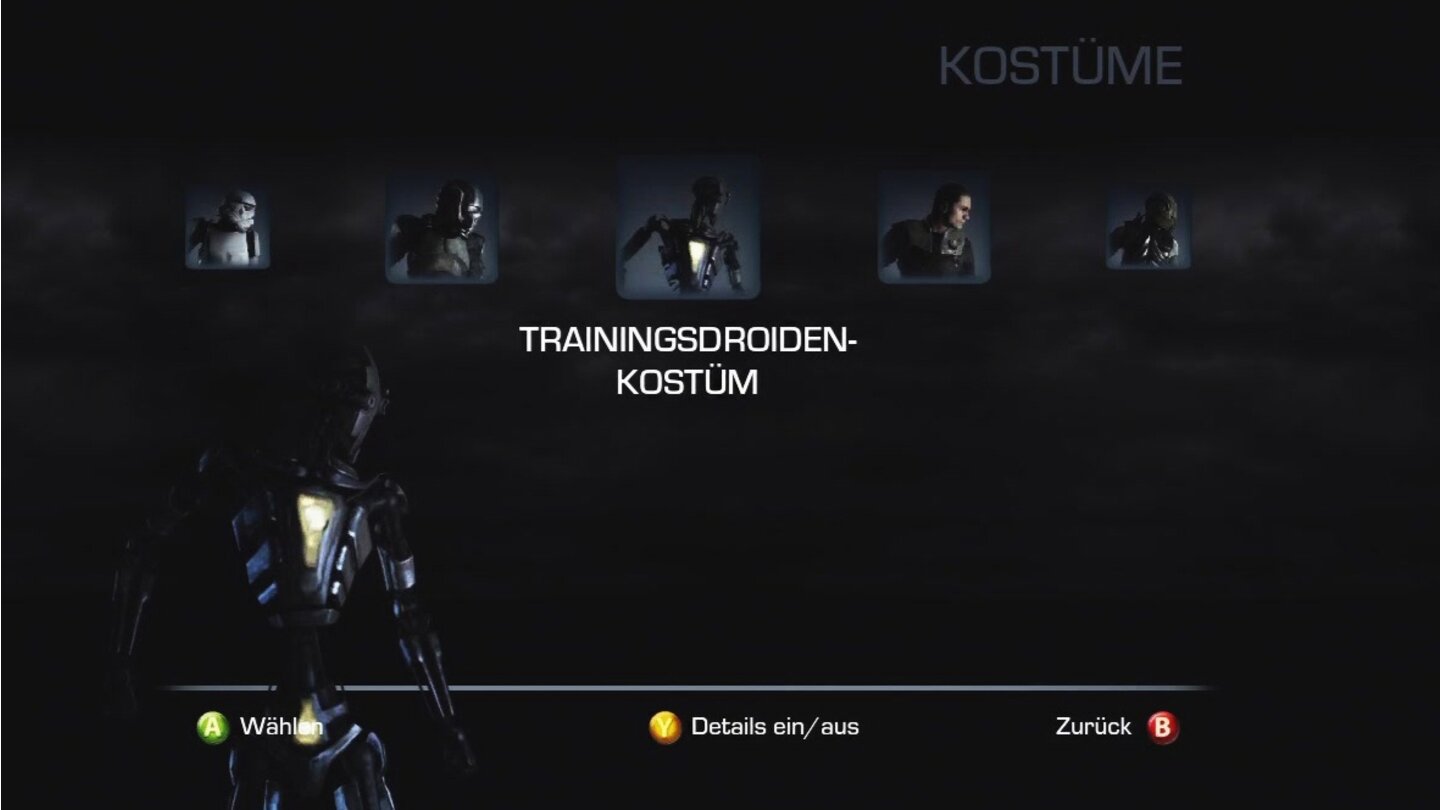 Star Wars: The Force Unleashed 2Freispielbares Outfit: Trainingsdroiden-Kostüm