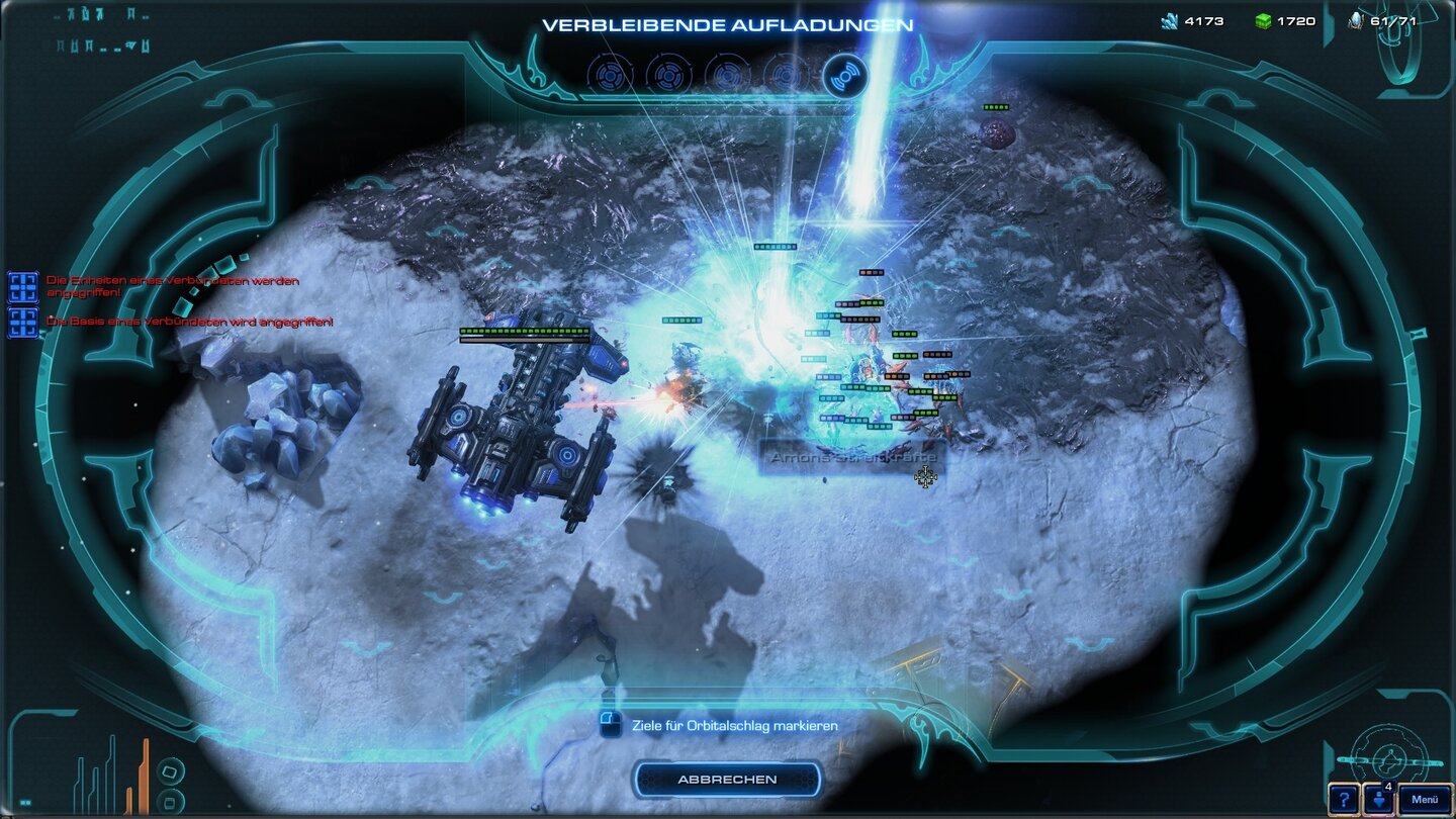Starcraft 2: Legacy of the VoidJeder Koop-Kommandant hat eigene Fähigkeiten: Artanis lässt es Laser regnen, Jim Raynor ruft die Hyperion aufs Feld.