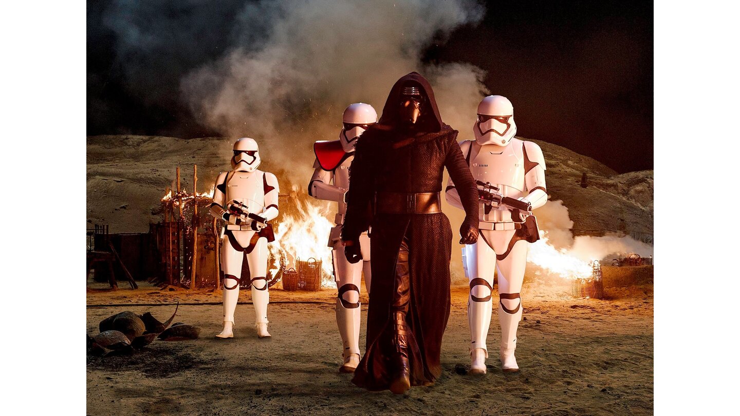 Star Wars: Episode 7Kylo Ren (Adam Driver) führt die Knights of Ren an.