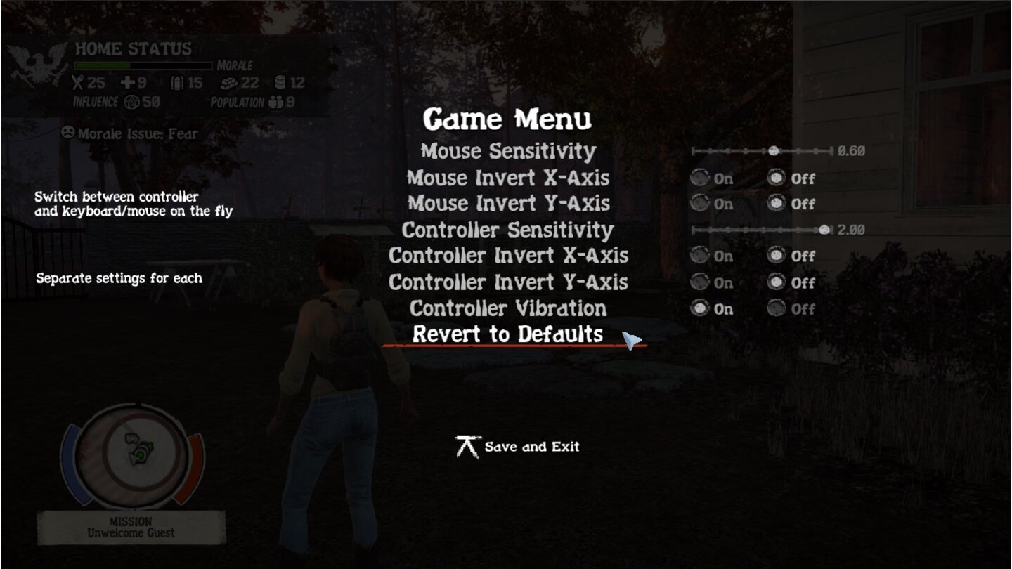 State of Decay - Maus-Tastatur-Support
