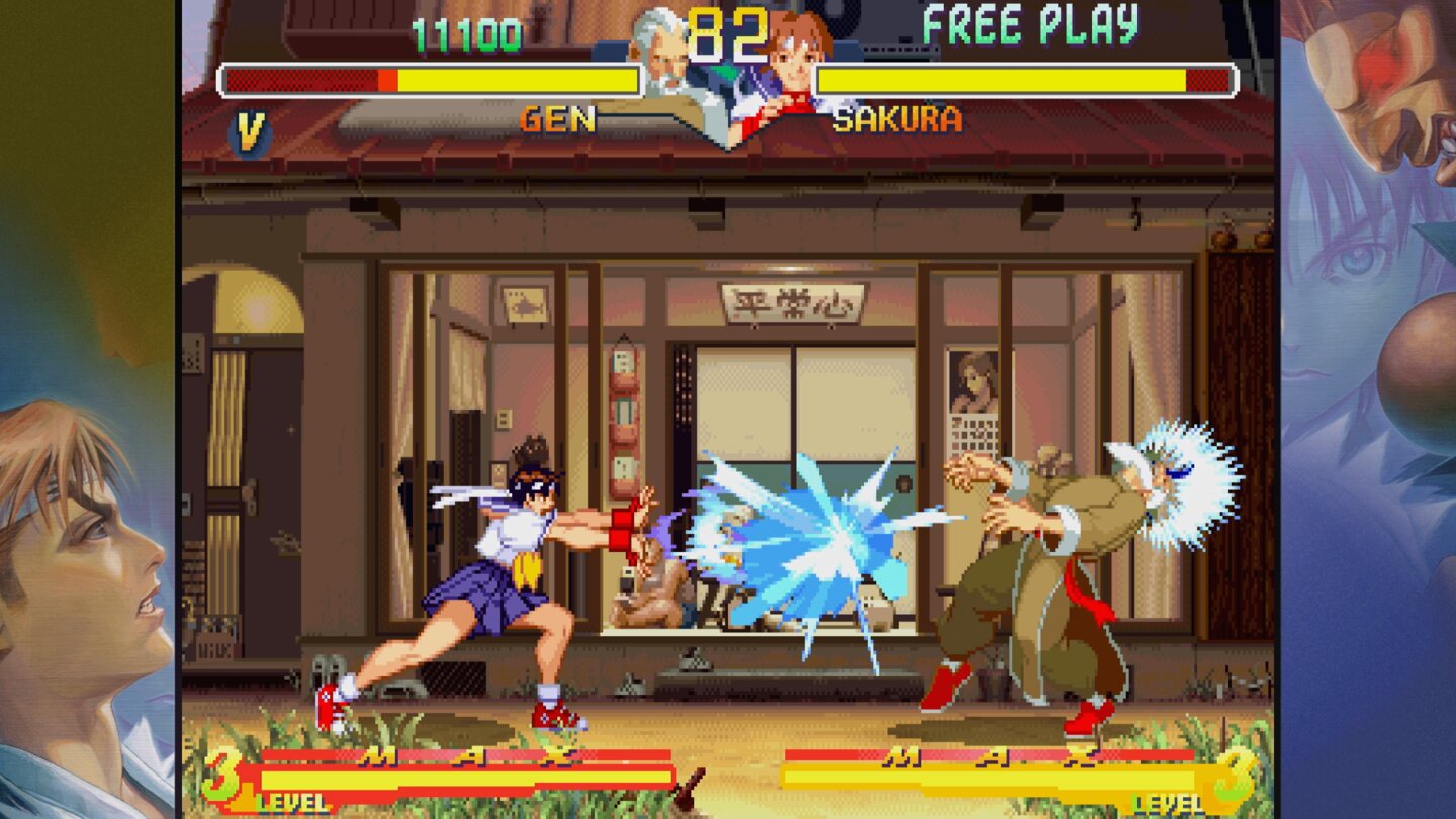 Street Fighter 30th Anniversary CollectionAlpha 2 ist immer noch ein beliebter Teil der Serie. Und aus gefalteten Handflächen schießende Energiebälle sind mittlerweile nicht mehr wegzudenken.