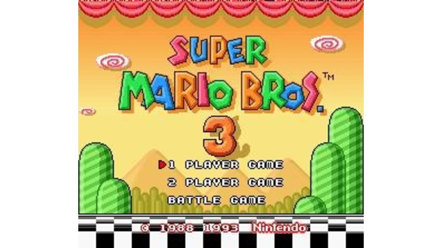 Super Mario Bros. 3 title screen.