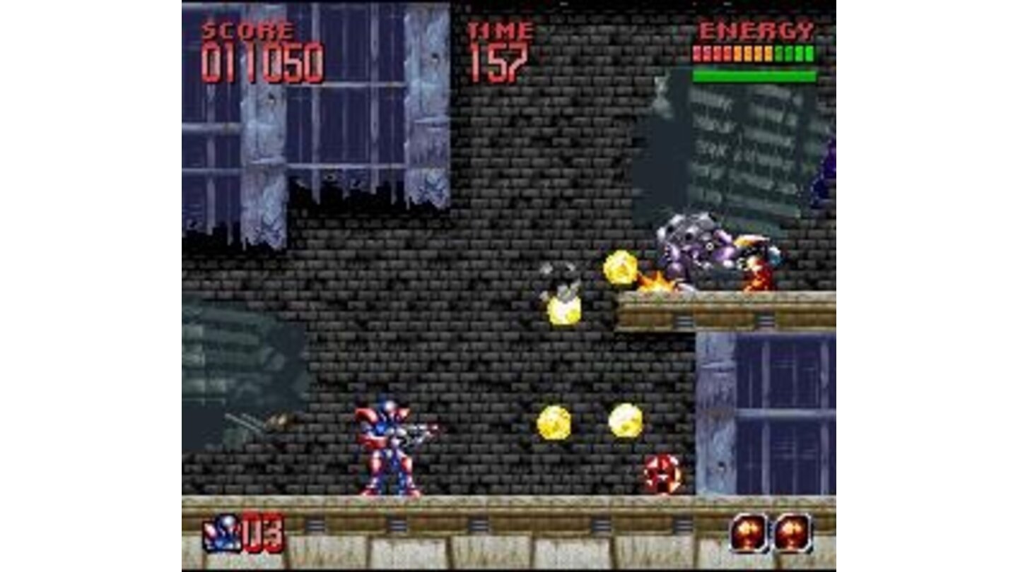 The second stage is a destroyed city - note how the Rebound bounces up the wall.