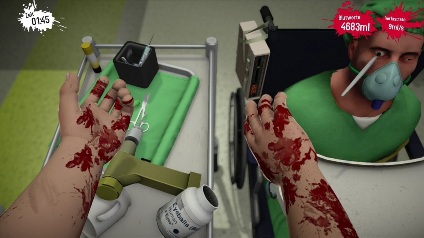 Surgeon Simulator - PS4-ScreenshotsGeteiltes Leid ist doppeltes Leid. Der Multiplayer ist witzig anzuschauen, spielerisch aber ein Graus.