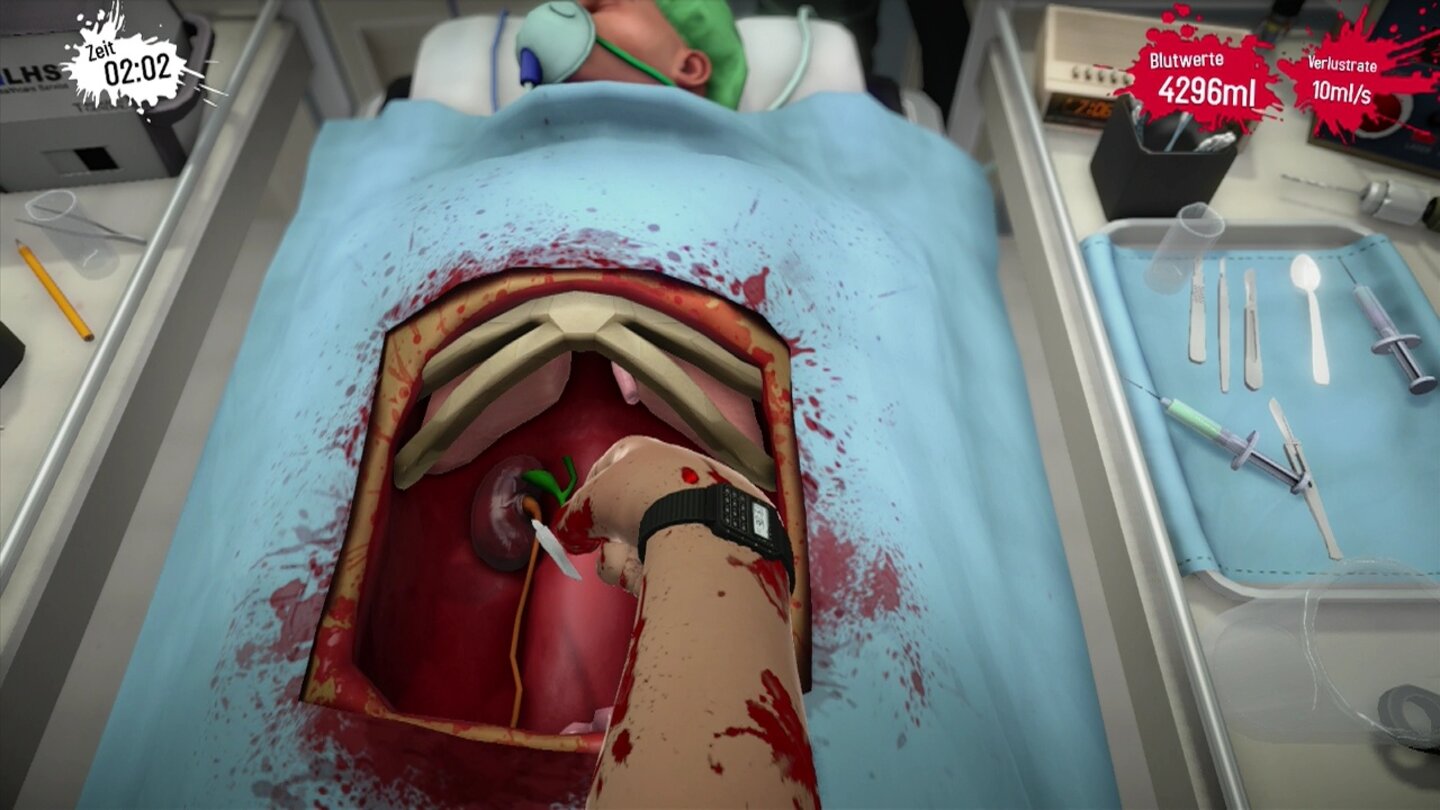 Surgeon Simulator - PS4-ScreenshotsHässliche Texturen, ein schwebendes Skalpell und wenige Polygone. Technisch kann der Surgeon Simulator auch auf der PS4 nicht überzeugen.