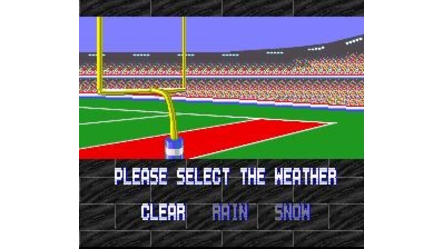 Weather select. This feature is absent in the Genesis version