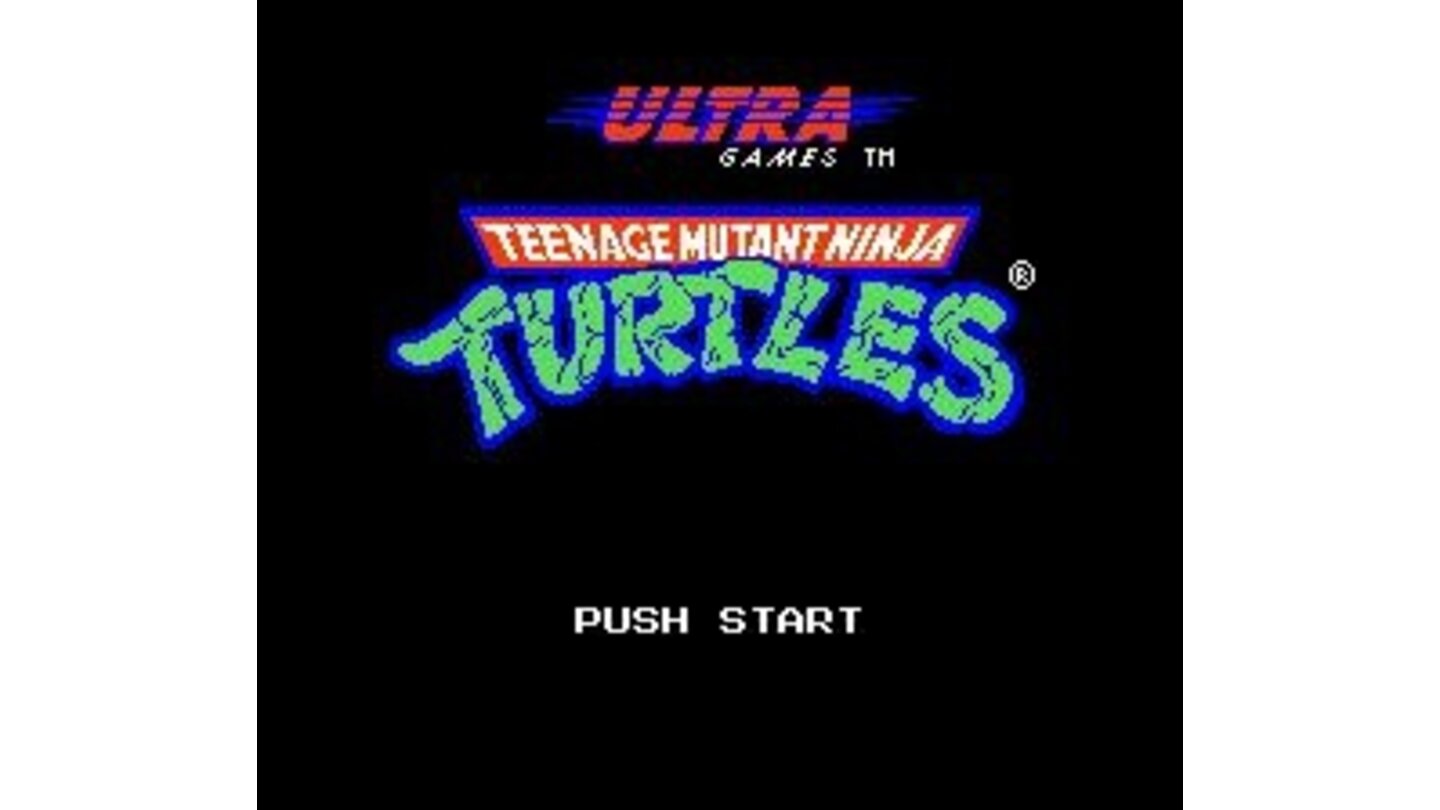 Title screen: the original NES TMNT game!