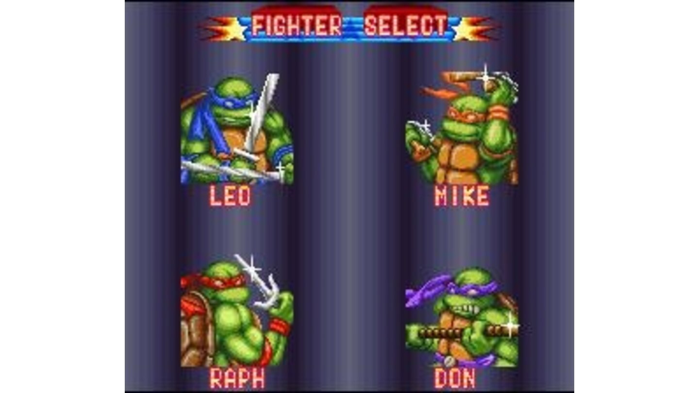 In Story Mode you can only choose between the four Turtles