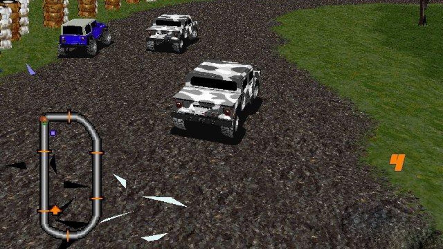 Test Drive Off-Road – 1997 (PC, PlayStation)Im selben Jahr wie Test Drive 4 erschien auch das erste Test Drive Off-Road. Wird in der Hauptserie mehr auf Asphalt gefahren, geht es in Off-Road auf die Dreckpiste. Mit insgesamt acht verschiedenen Geländewagen müssen Rennen auf sechs Strecken bestritten werden, von denen auch gespiegelte Versionen vorliegen. Das Spiel enthält außerdem einige Songs der amerikanischen Industrial Band Gravity Kills.