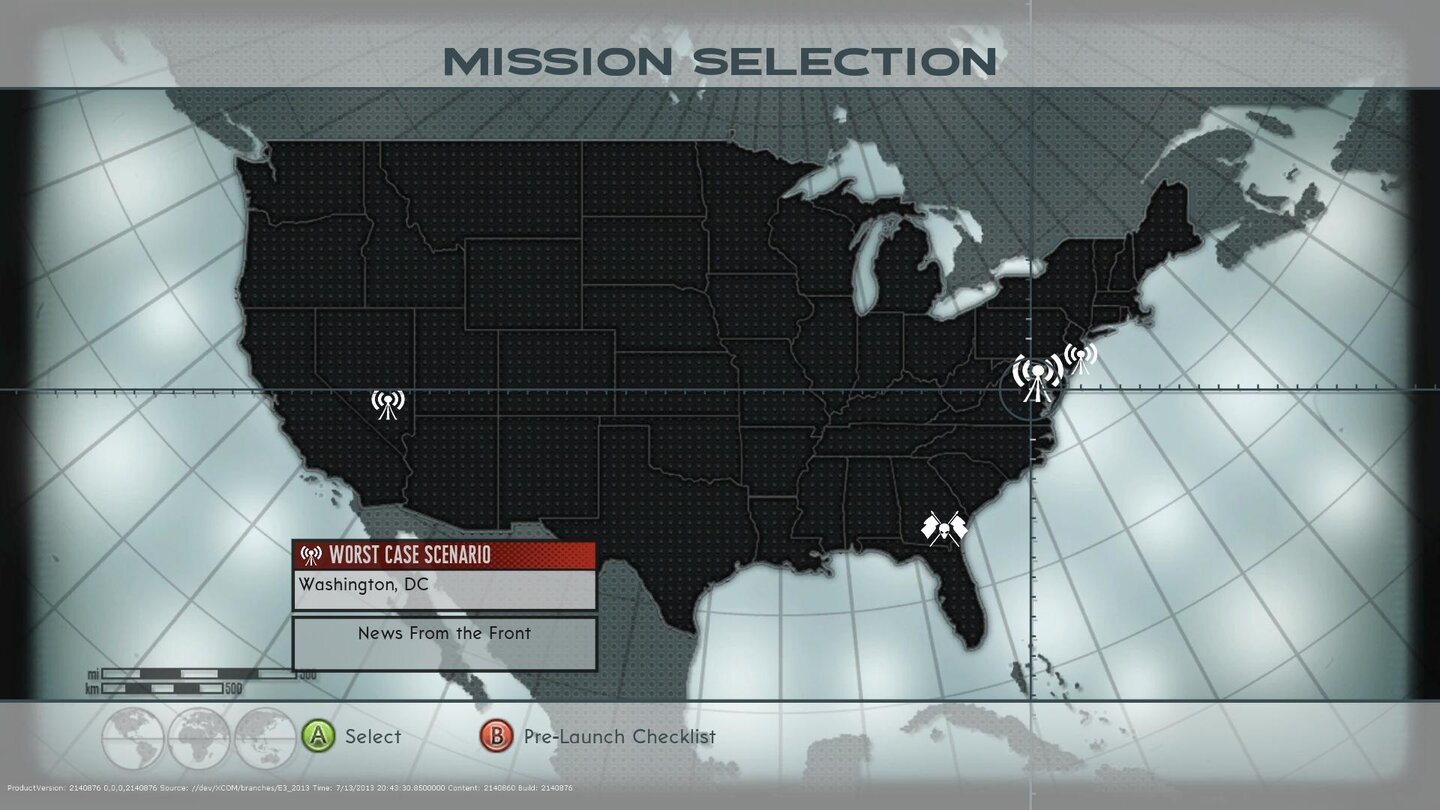 The Bureau: XCOM DeclassifiedIn diesem Menü wählen wir unsere nächste Haupt- oder Nebenmission, sehen Kriegsberichte ein oder schicken Agenten auf Dispatch-Missionen.