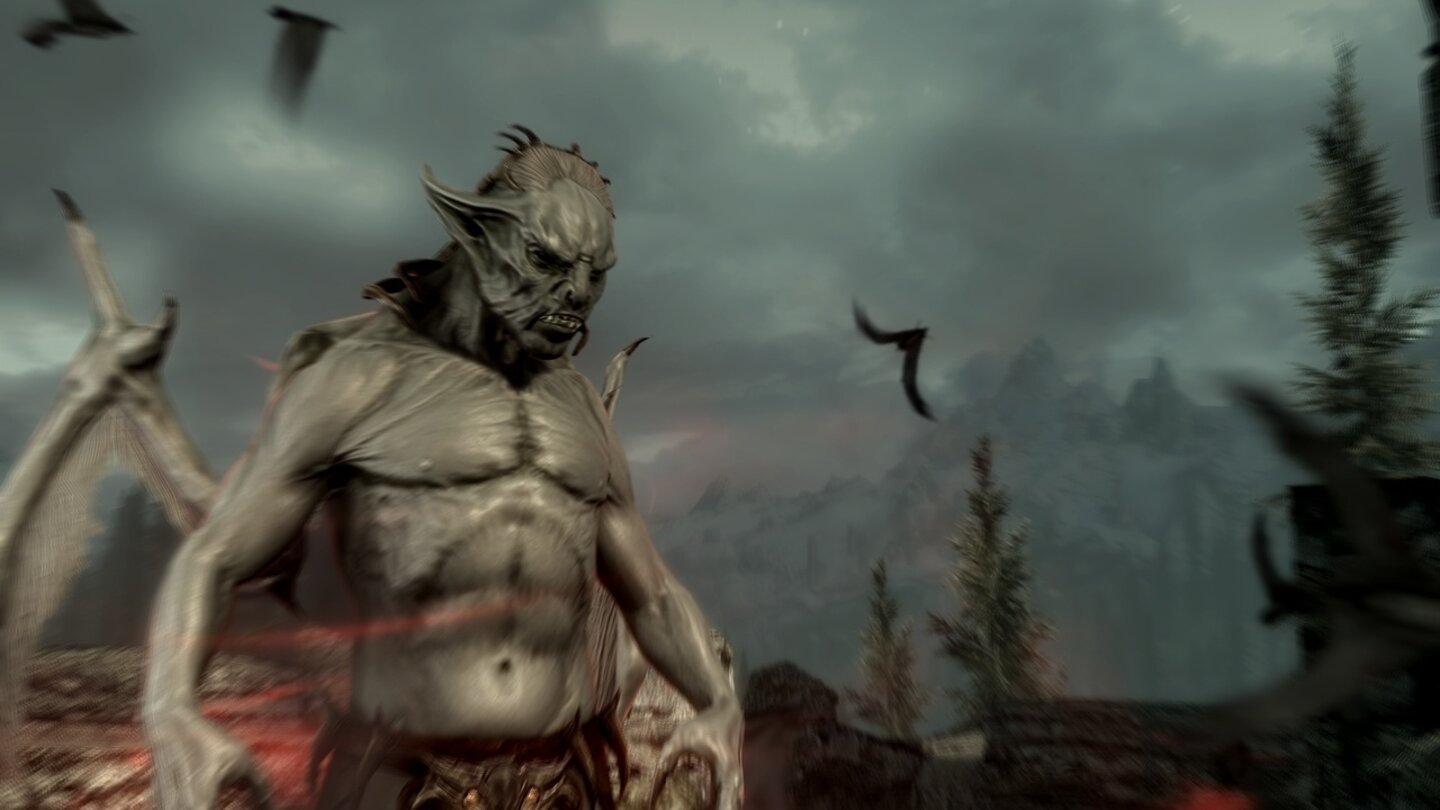 The Elder Scrolls 5: Skyrim Verletzen wir uns im Kampf mit einem Vampir und schaffen es nicht mehr rechtzeitig zu einem Heiler, verwandeln wir uns nach drei Tagen selbst in einen Blutsauger.
