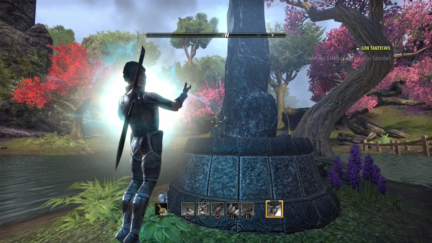 The Elder Scrolls Online: Tamriel UnlimitedAn solchen Statuen erhalten wir dauerhafte Buffs wie etwa mehr Schadenresistenz. Allerdings können wir nur eine Kraft gleichzeitig aktiv besitzen.