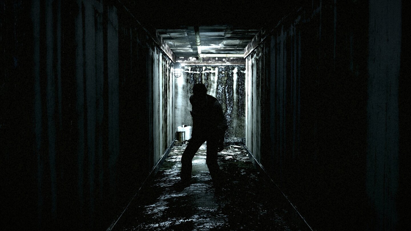 The Evil WithinDie finsteren Gänge mit Rost und Schimmel an den Wänden erinnern an Silent Hill.