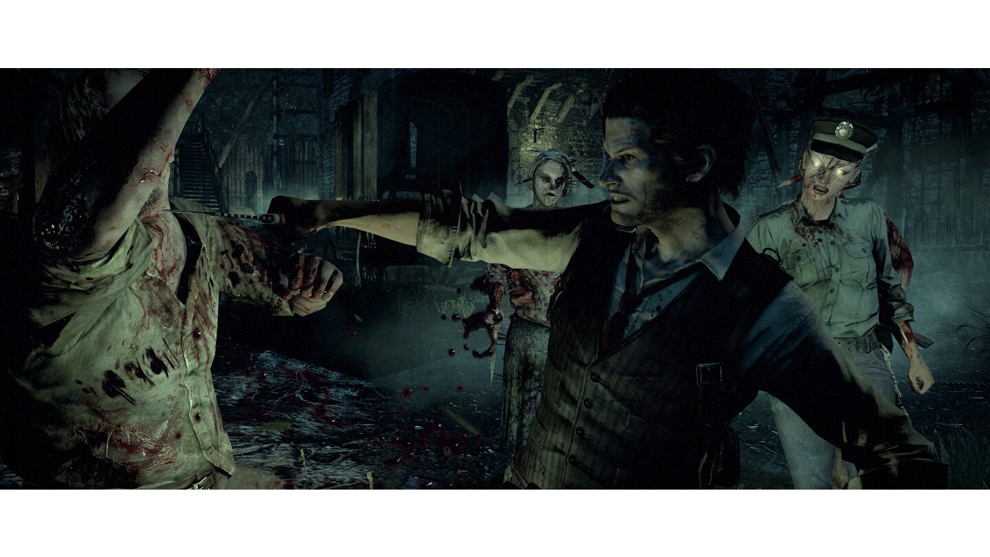 The Evil WithinDas Messer ist Sebastians stiller Teilhaber an diesem Horrorabenteuer: Mit ihm lassen sich Zombies leise erledigen.
