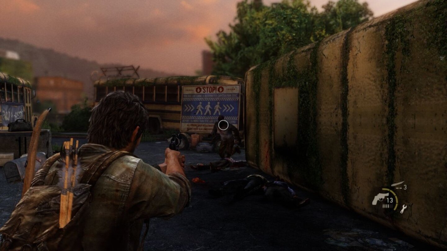 The Last of Us RemasteredDas Gewackel der Waffen nervt etwas und sorgt für die ein oder andere verschenkte Kugel.