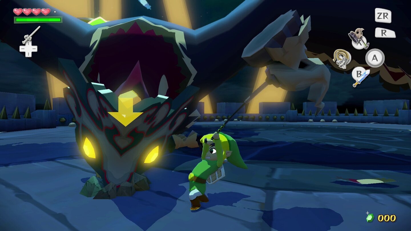 The Legend of Zelda: The Wind Waker HDGute Kontrolle auch beim Kampf: Waffen und Ausrüstungsgegenstände lassen sich ganz Zelda-typisch auf die Aktionstasten des Gamepads legen.