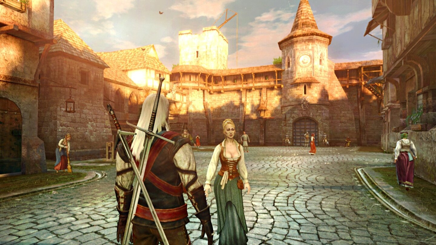 The Witcher: Rise of the White WolfIn Wyzima trifft Geralt auf zahlreiche Passanten …