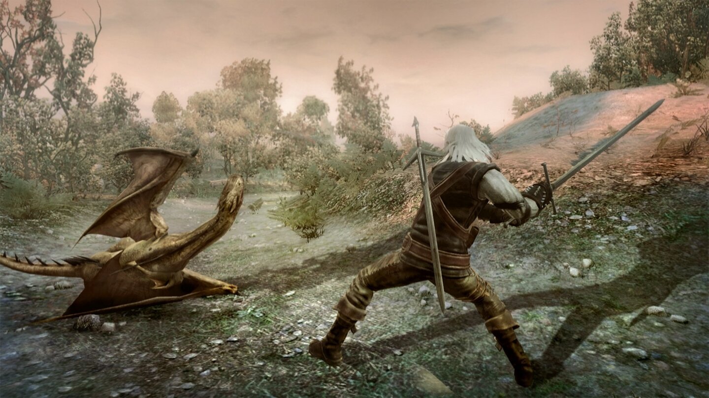 The Witcher: Rise of the White WolfWie im Original beherrscht Geralt in Rise of the White Wolf drei unterschiedliche Kampfstile.