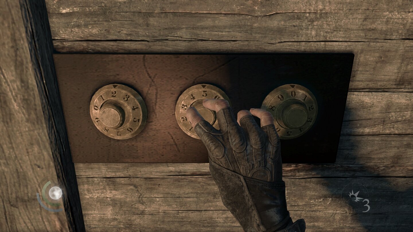 ThiefDie Kombinationen der zahlreichen Safes müssen wir oft selbst erknobeln. Ein Highlight des Spiels.