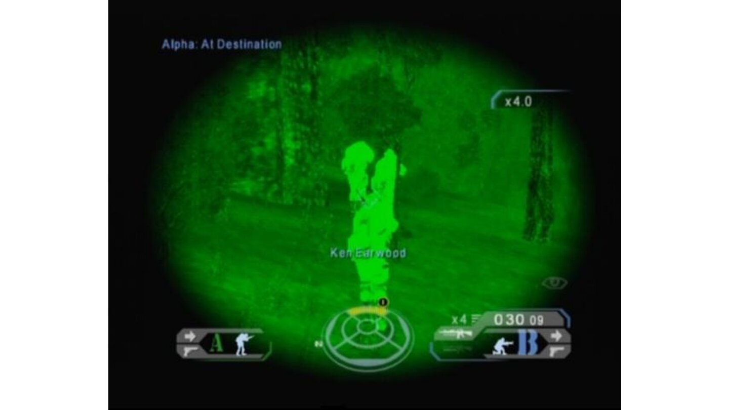 In somewhat darker areas night-vision comes in handy