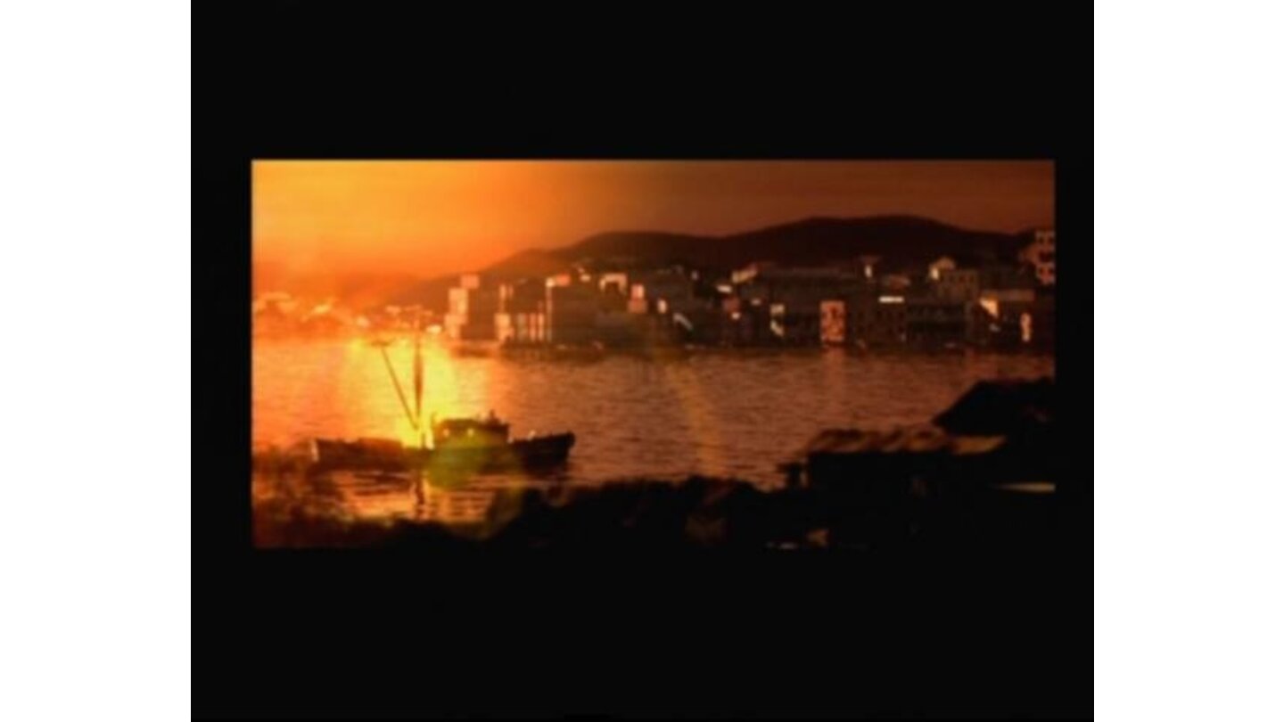 Opening cinematic shows the calm night over a small port somewhere in the world