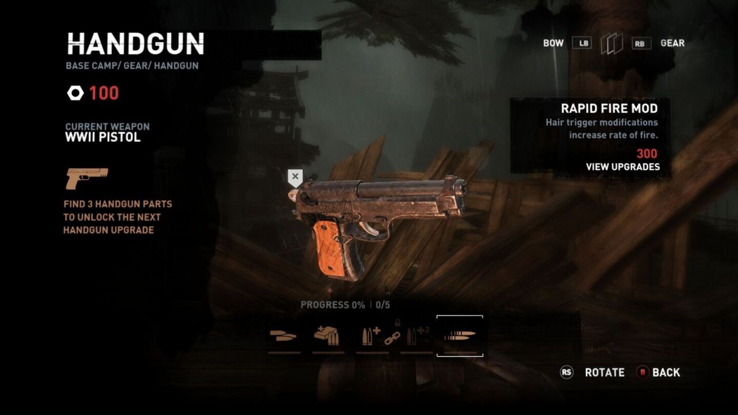 Tomb RaiderAn den Lagerfeuern kann man nicht nur das Spiel speichern, sondern auch Waffen und Fähigkeiten aufrüsten.