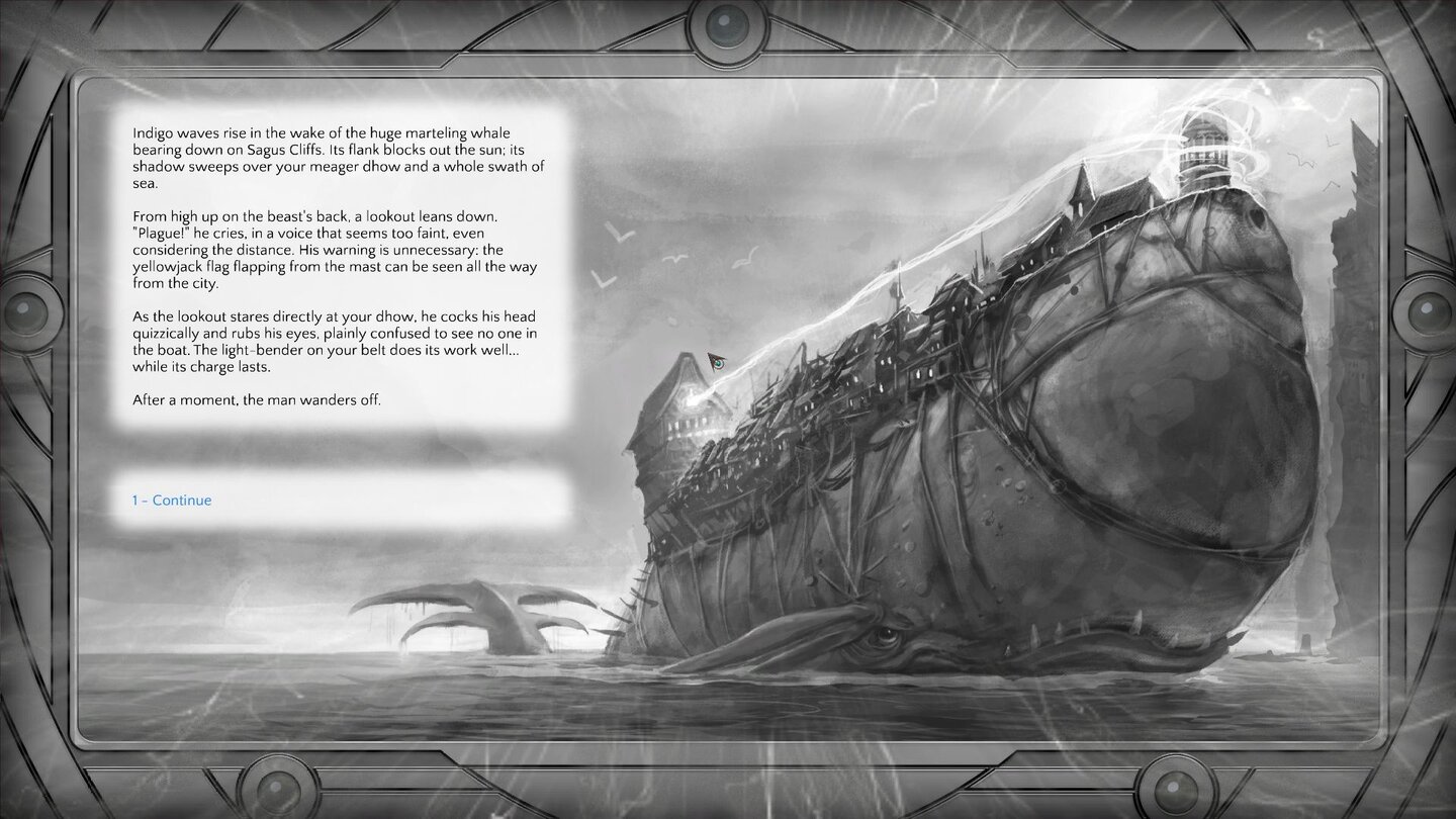 Torment: Tides of NumeneraDie Stärke des Spiels sind seine Texte, manche Passagen werden sogar komplett in Schriftform gespielt.