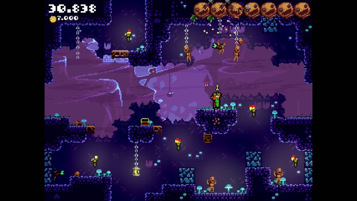 Ouya-Spiele: TowerFall Mehrspieler-Hit im Retro-Stil: In einer 2D-Ansicht jagen sich die Mitspieler gegenseitig. Sehr spaßig!