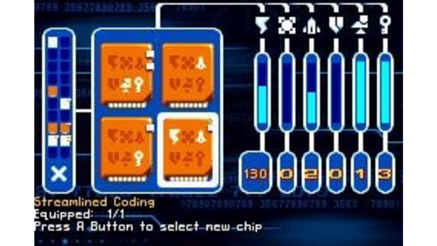 The player too can be equipped with enhancement chips