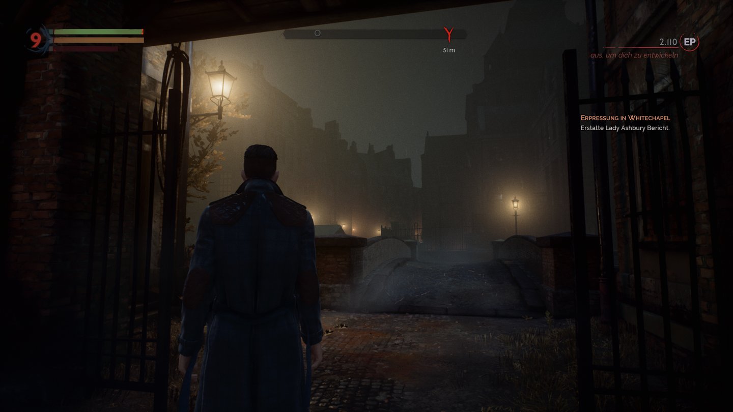 VampyrEin Großteil der Spielwelt liegt im Dunkeln, was der Atmosphäre aber nur zuträglich ist.