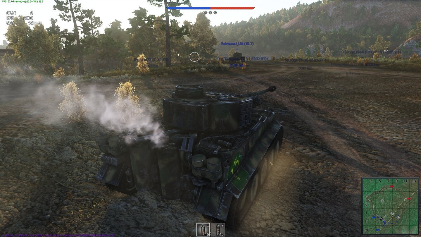 War Thunder: Ground ForcesMit dem schweren Panzer VI »Tiger« brauchen wir uns vor nichts fürchten. Dennoch ist der Koloss nicht unverwundbar, und unkluges Verhalten wird dennoch bestraft.
