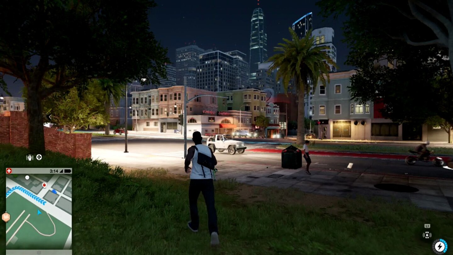 Aber auch draußen besticht Watch Dogs 2 mit schicker Skyline und dichter Vegetation.