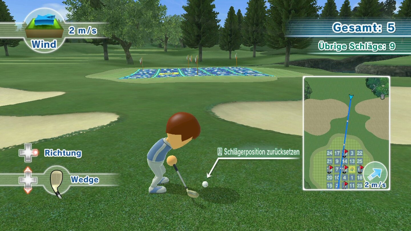 Wii Sports ClubJede Sportart hält drei Trainingsspiele parat. Beim spaßigen »Golf-Bingo« feilt ihr auf unterhaltsame Weise an Zielgenauigkeit und Handicap.