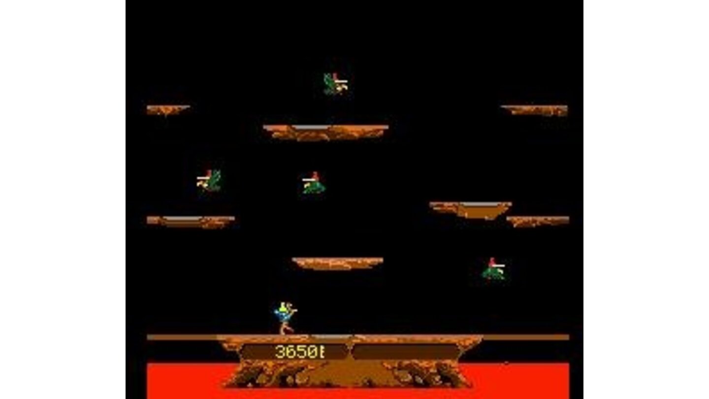 In Joust, you must jump in the enemies and catch the eggs freed for them.