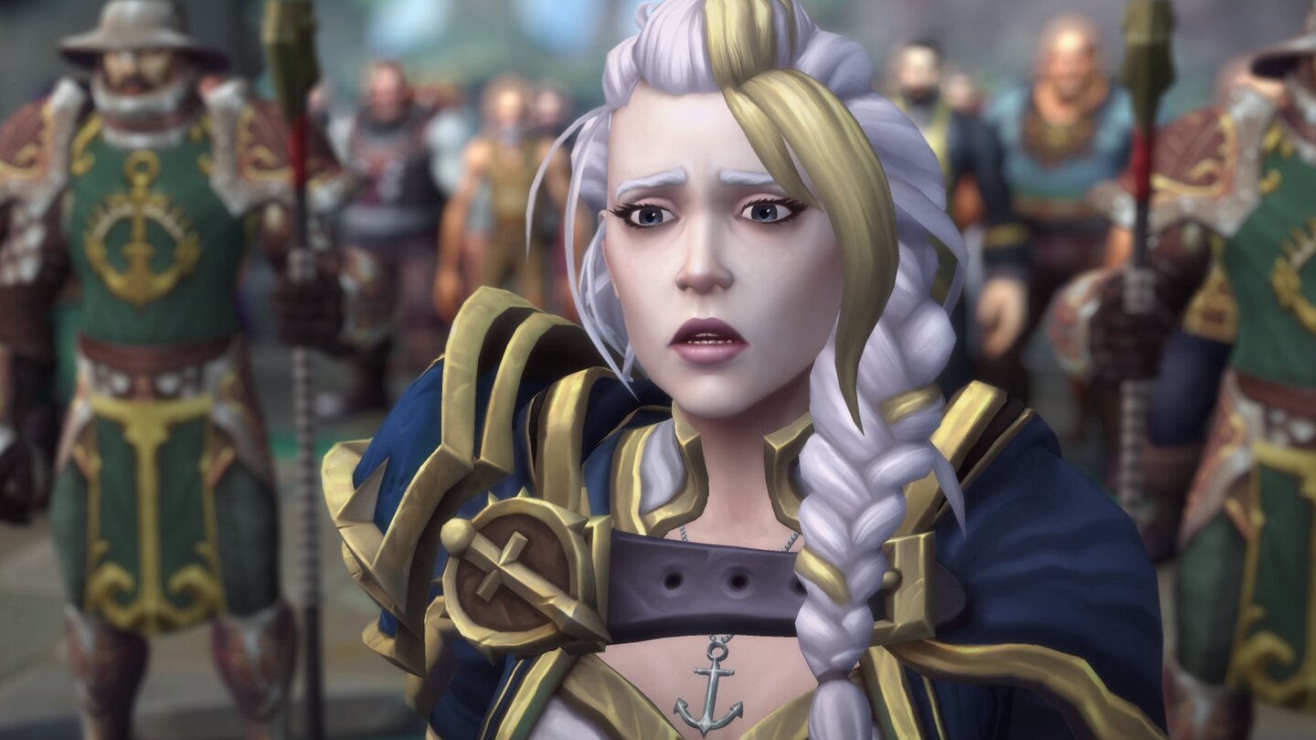 World of Warcraft: Battle for AzerothJaina Prachtmeer ist Thronerbin von Kul Tiras, kehrt aber mit einer schweren Schuld nach Hause zurück: Sie glaubt sich verantwortlich für den Tod ihres Vaters.