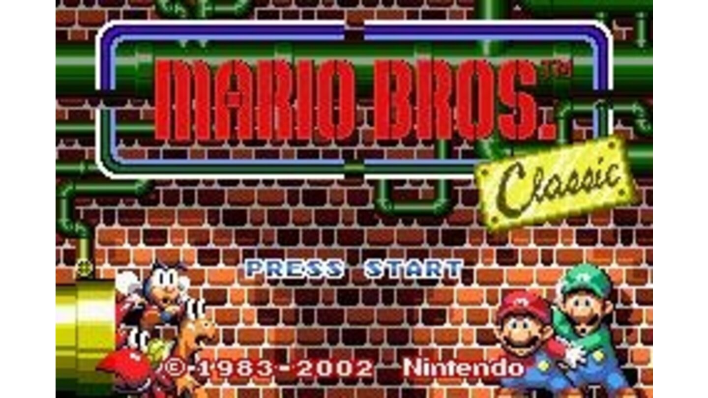 Title Screen: Mario Bros. Classic