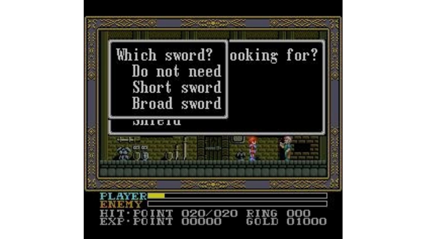 Buying a sword. Very important