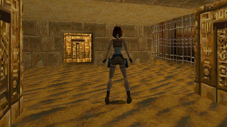 Im ersten Tomb Raider trägt Lara nur in den Zwischensequenzen ihren langen Zopf. Im Spiel selbst spart ein Haarknoten Rechenleistung.