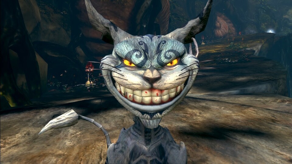Darf im Wunderland natürlich nicht fehlen: die Cheshire Katze, wegen ihres markanten Lächelns auch als Grinsekatze bekannt. [PS3]
