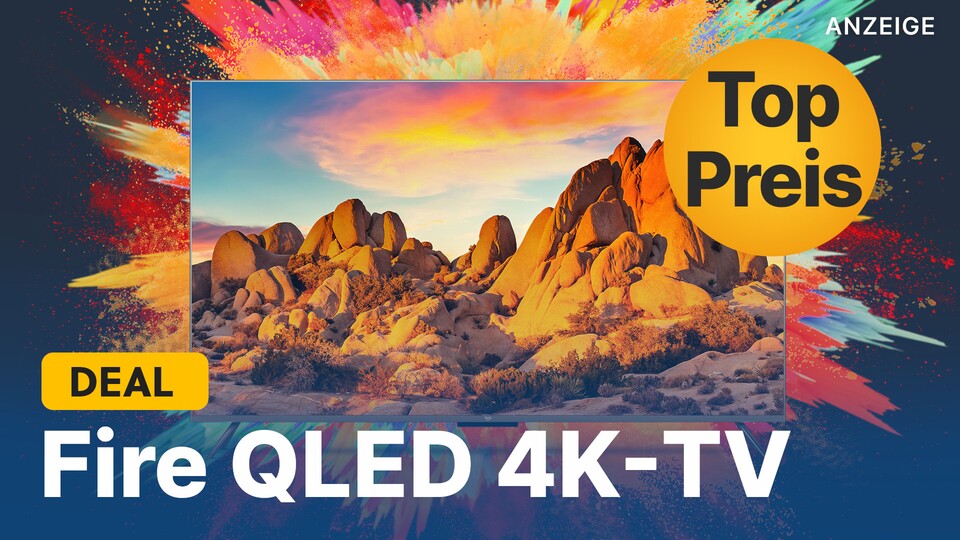 Der Fire TV Omni QLED ist der beste 4K-Fernseher unter Amazons Eigenmarken. Jetzt bekommt ihr ihn günstig im Angebot.
