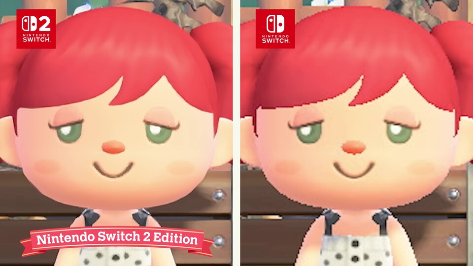 Die Switch 2-Version (links) kommt in 4K daher und ist deutlich schärfer. 60 fps gibts dennoch nicht.