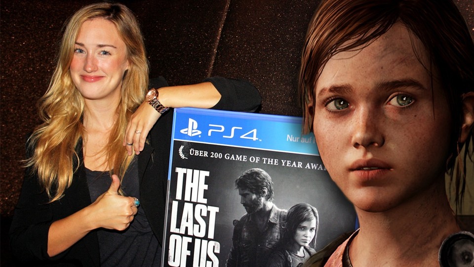 Ashley Johnson beim Interview-Termin in München - und ihre Figur Ellie aus The Last of Us