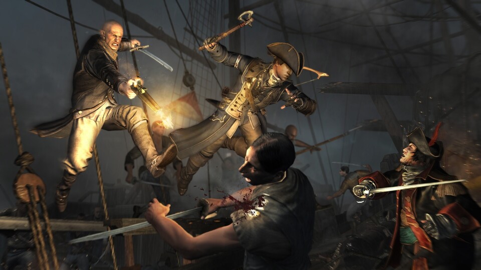 Fluch der Karibik läst grüßen: Im dritten Assassin's Creed entern wir Schiffe auf hoher See.