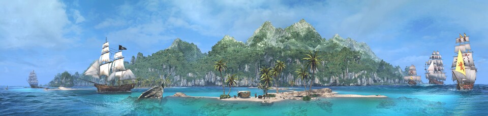 Assassin's Creed 4 See-Panorama: Schon nicht ganz hässlich.